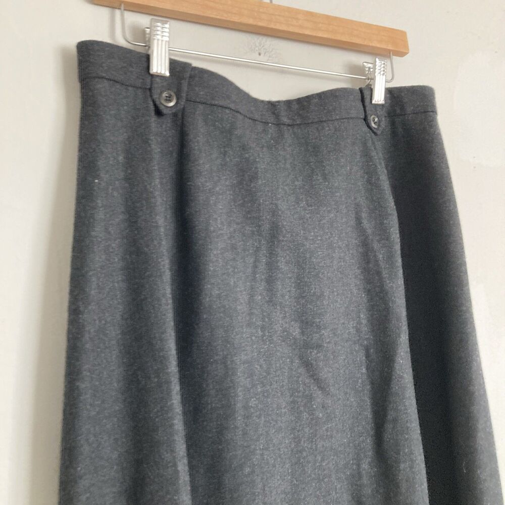 Vintage Talbots Wool Maxi Skirt 14 Fits like 10-12 Women Black Modest Elegant - Picture 2 of 12